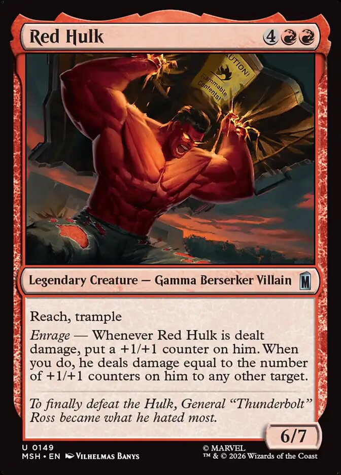 MTG Card Title: Red Hulk MSH/149