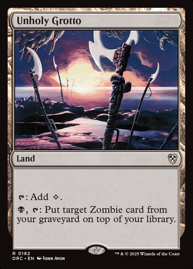 MTG Card Title: Unholy Grotto DRC/182