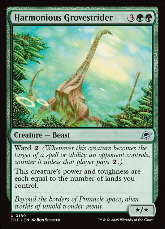 MTG Card Title: Harmonious Grovestrider EOE/189