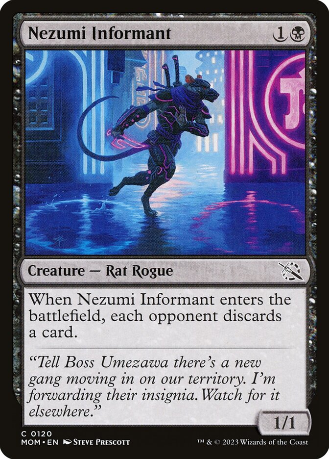 MTG Card Title: Nezumi Informant MOM/120