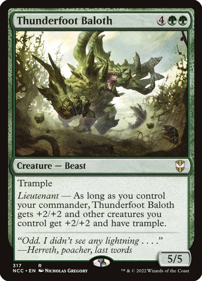 MTG Card Title: Thunderfoot Baloth NCC/317