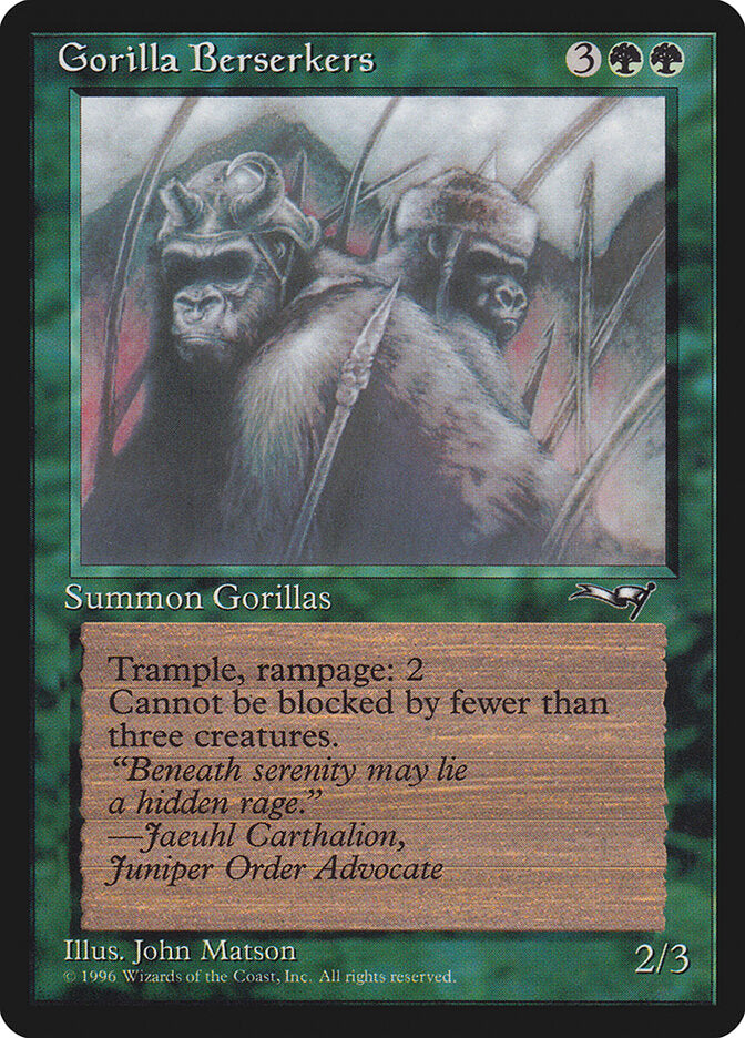 MTG Card Title: Gorilla Berserkers ALL/93b