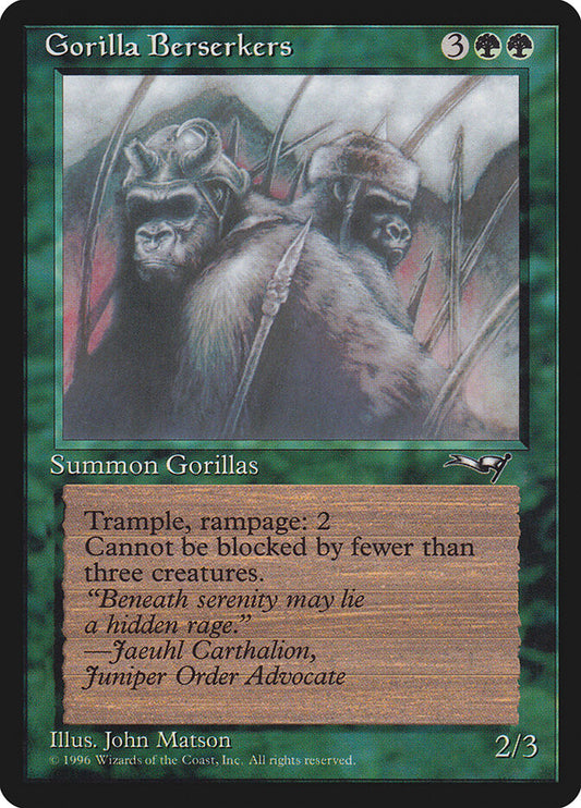 MTG Card Title: Gorilla Berserkers ALL/93b