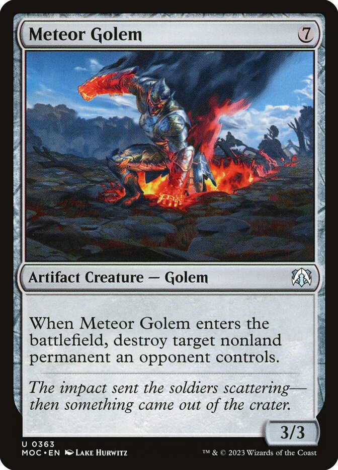 MTG Card Title: Meteor Golem MOC/363
