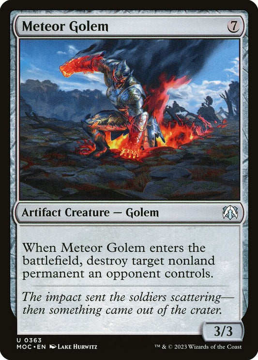 MTG Card Title: Meteor Golem MOC/363