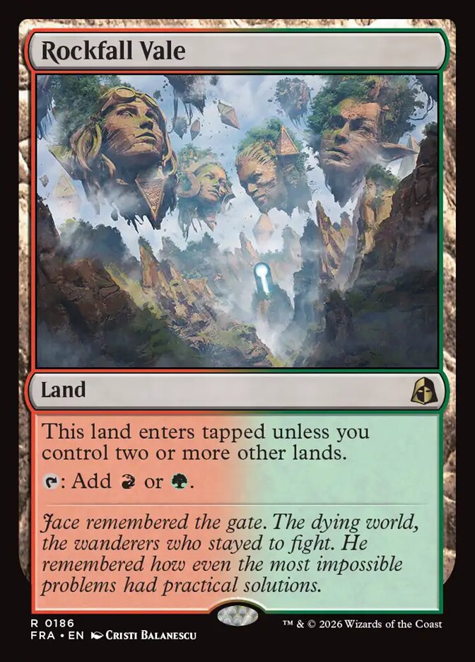 MTG Card Title: Rockfall Vale FRA/186