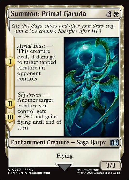 MTG Card Title: Summon: Primal Garuda FIN/37