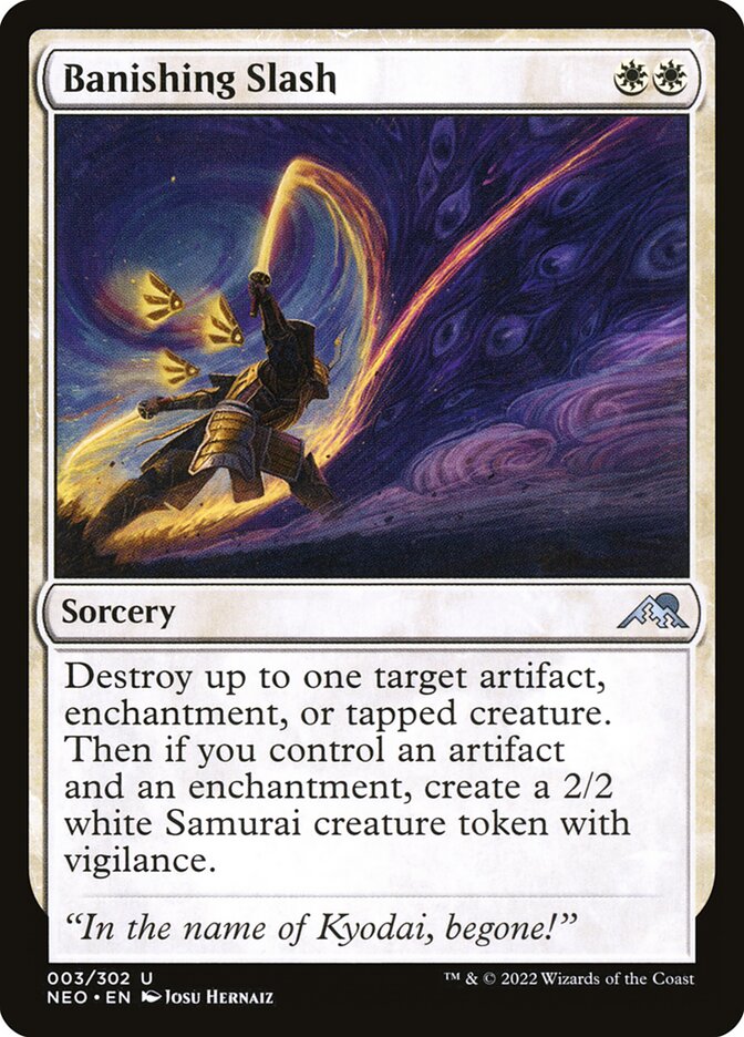MTG Card Title: Banishing Slash NEO/3
