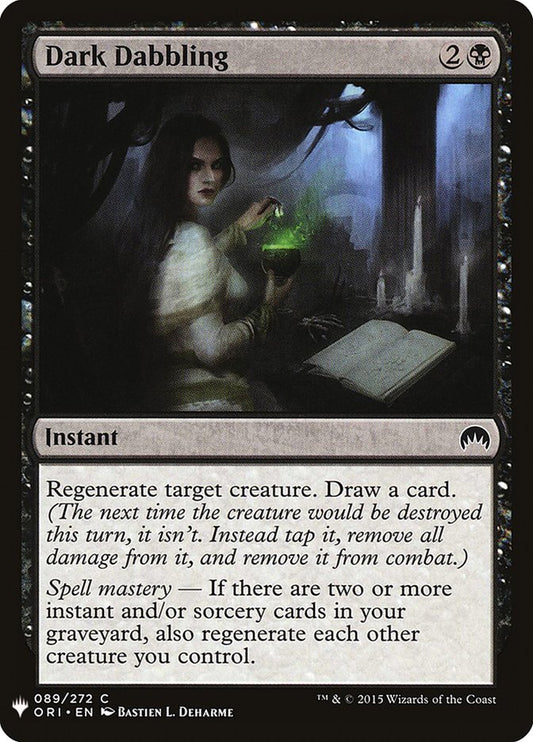 MTG Card Title: Dark Dabbling PLST/ORI-89