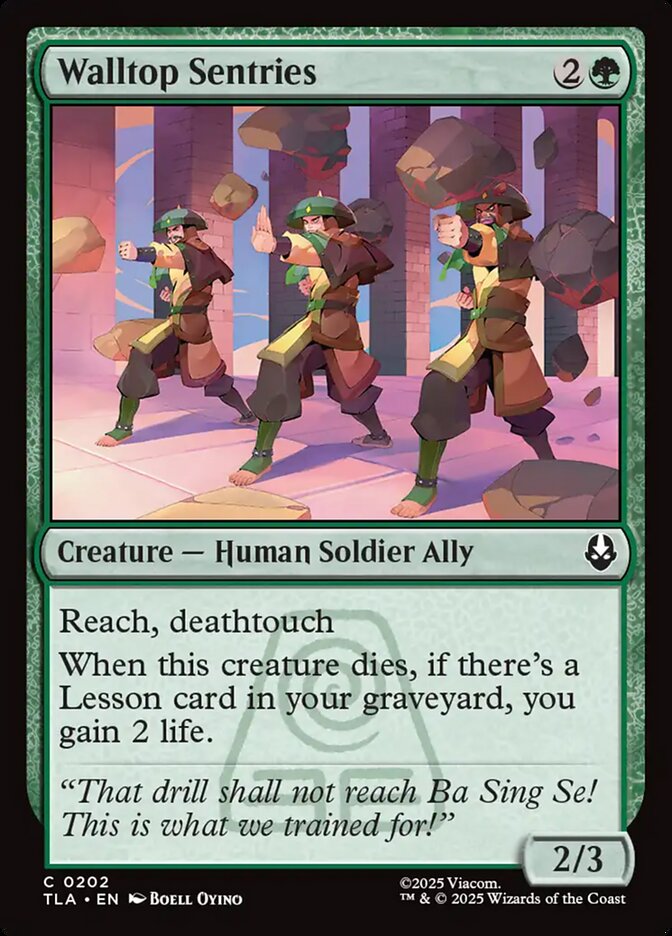 MTG Card Title: Walltop Sentries TLA/202