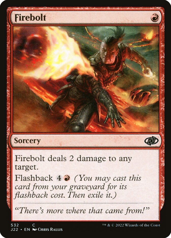 MTG Card Title: Firebolt J22/532