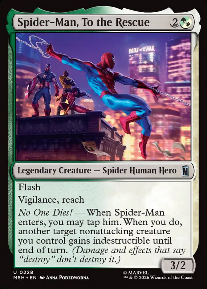 MTG Card Title: Spider-Man, To the Rescue MSH/228
