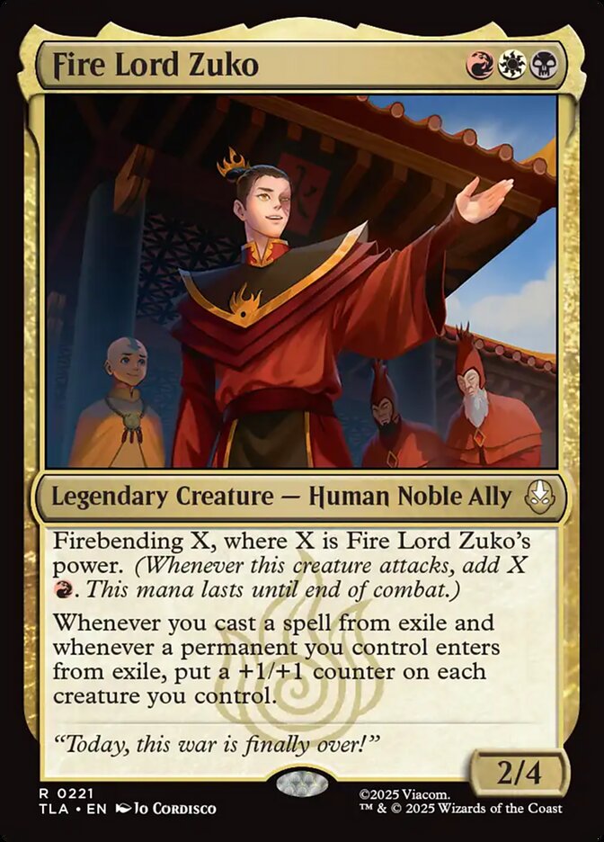 MTG Card Title: Fire Lord Zuko TLA/221