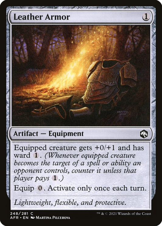 MTG Card Title: Leather Armor AFR/248