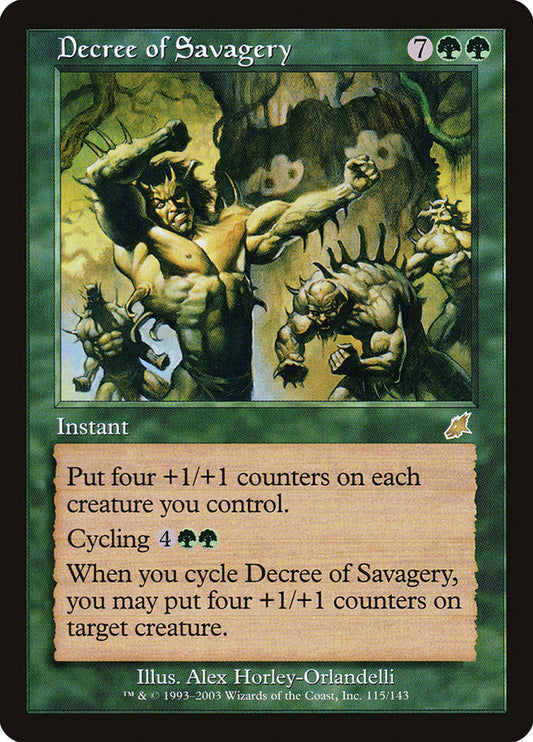 MTG Card Title: Decree of Savagery SCG/115