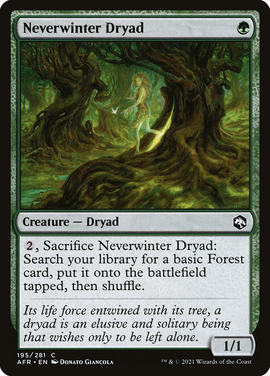 MTG Card Title: Neverwinter Dryad AFR/195