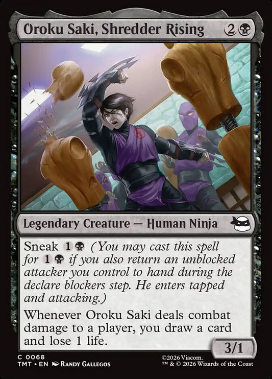 MTG Card Title: Oroku Saki, Shredder Rising TMT/68