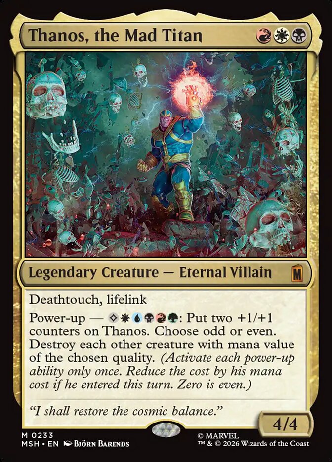 MTG Card Title: Thanos, the Mad Titan MSH/233