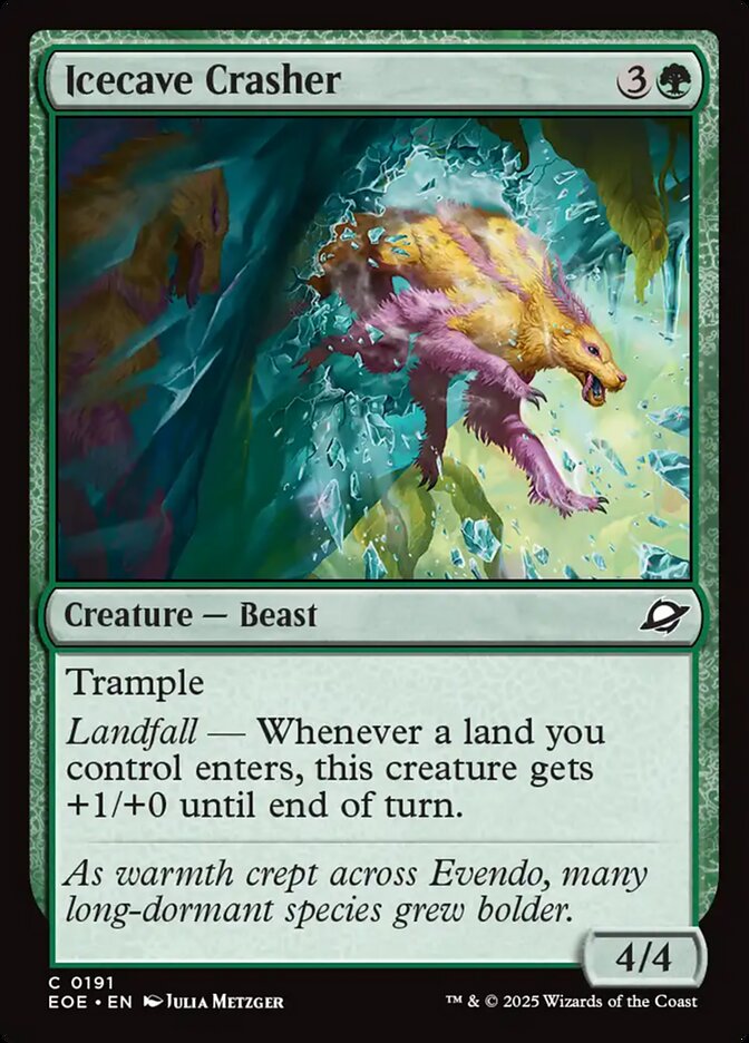 MTG Card Title: Icecave Crasher EOE/191