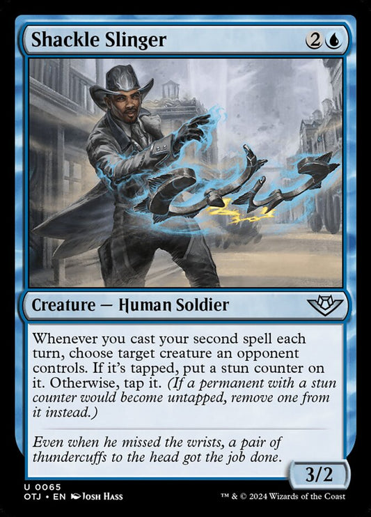 MTG Card Title: Shackle Slinger OTJ/65