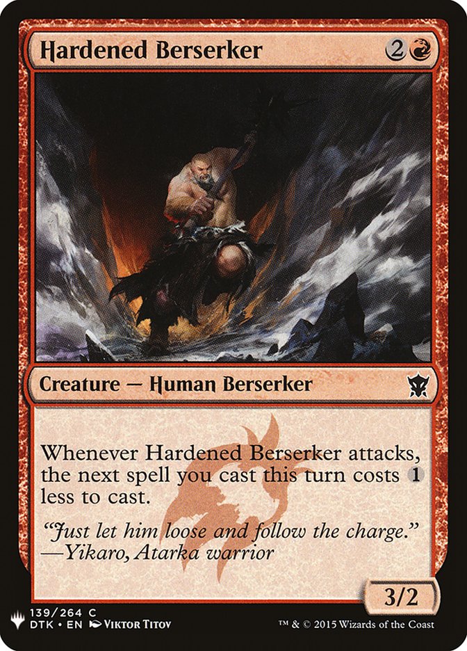 MTG Card Title: Hardened Berserker PLST/DTK-139