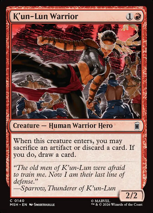 MTG Card Title: K'un-Lun Warrior MSH/140