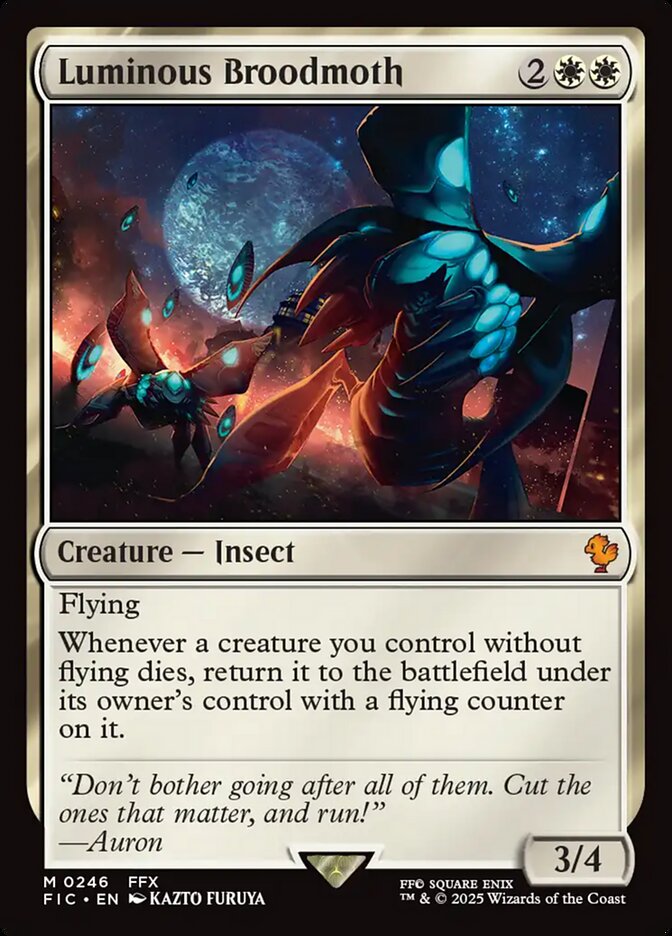 MTG Card Title: Luminous Broodmoth FIC/246