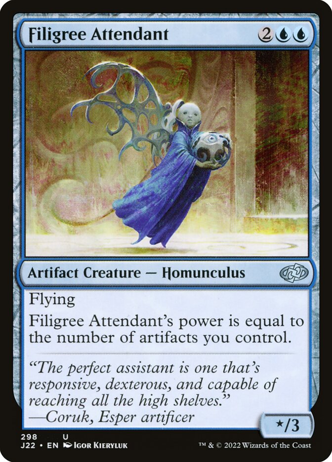 MTG Card Title: Filigree Attendant J22/298