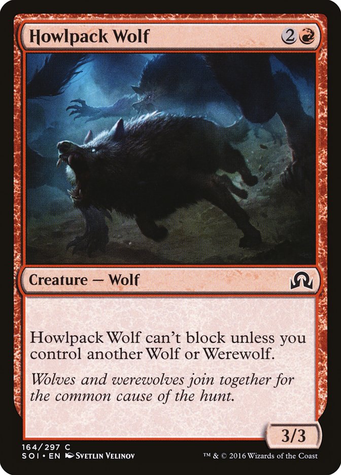 MTG Card Title: Howlpack Wolf SOI/164