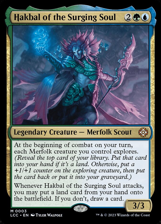 MTG Card Title: Hakbal of the Surging Soul LCC/3