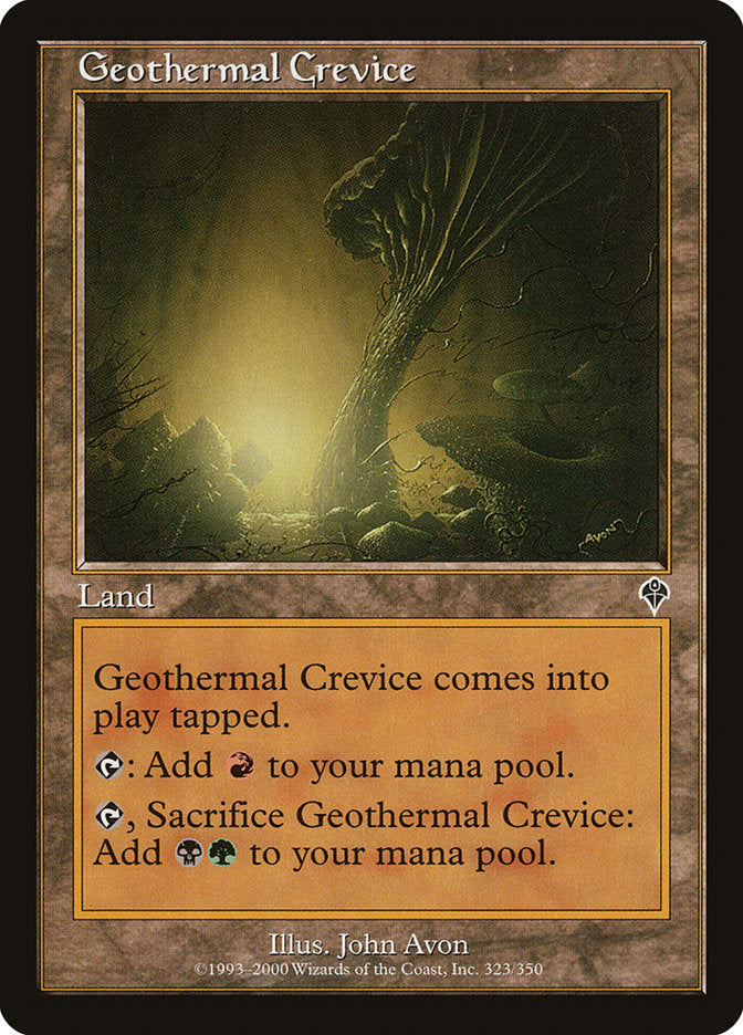 MTG Card Title: Geothermal Crevice INV/323