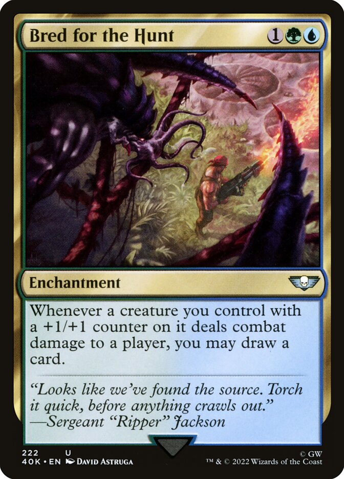 MTG Card Title: Bred for the Hunt 40K/222