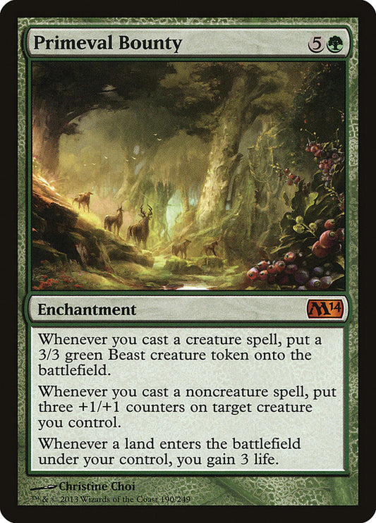 MTG Card Title: Primeval Bounty M14/190