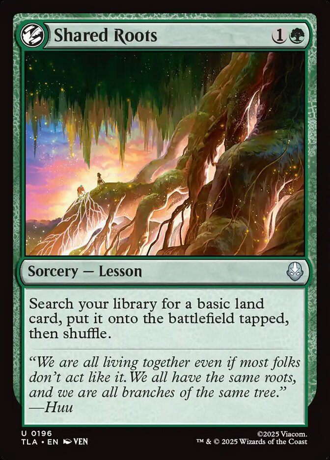 MTG Card Title: Shared Roots TLA/196