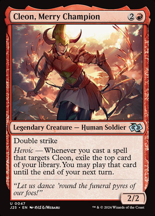 MTG Card Title: Cleon, Merry Champion J25/47