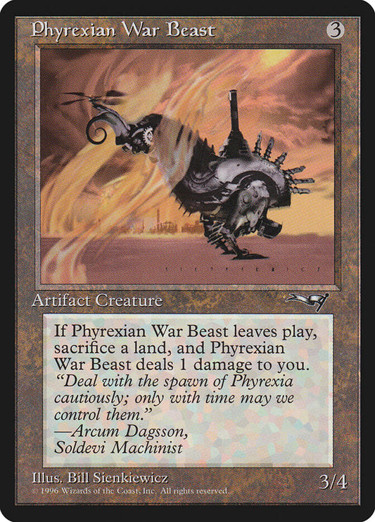 MTG Card Title: Phyrexian War Beast ALL/127a