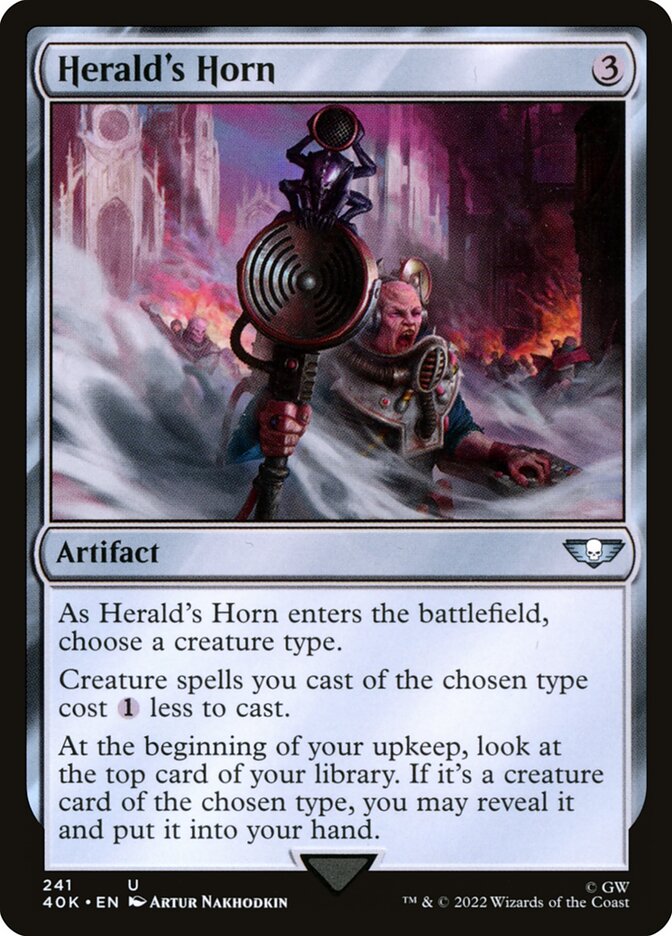 MTG Card Title: Herald's Horn 40K/241