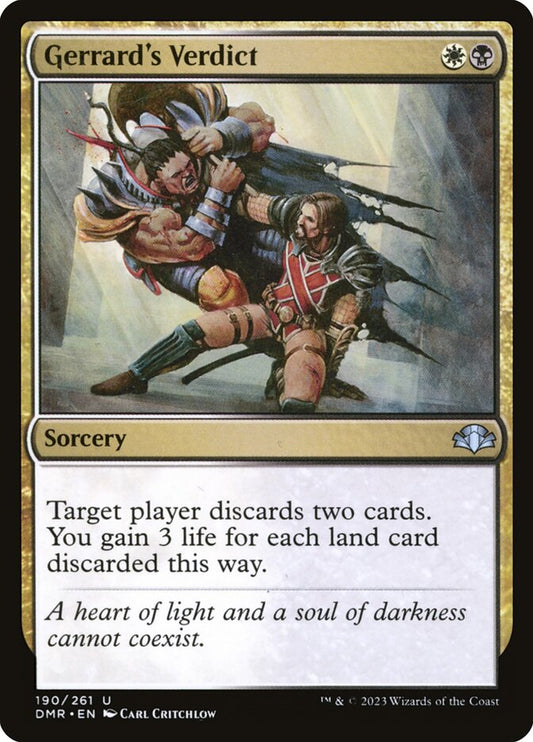 MTG Card Title: Gerrard's Verdict DMR/190