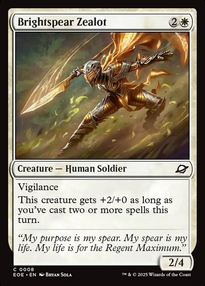 MTG Card Title: Brightspear Zealot EOE/8