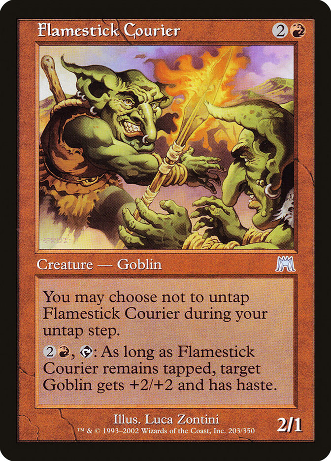 MTG Card Title: Flamestick Courier ONS/203