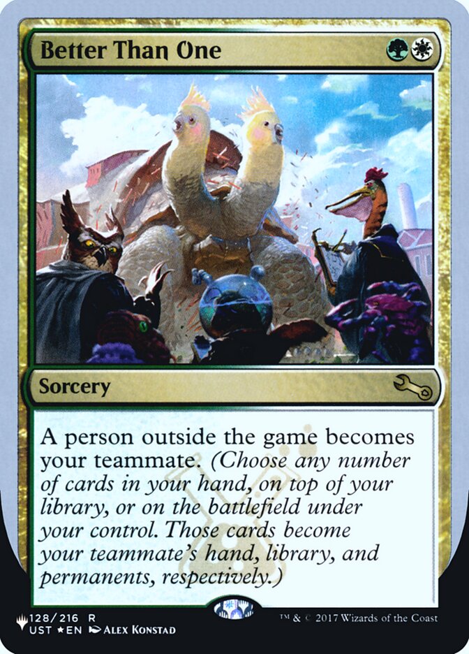 MTG Card Title: Better Than One ULST/44