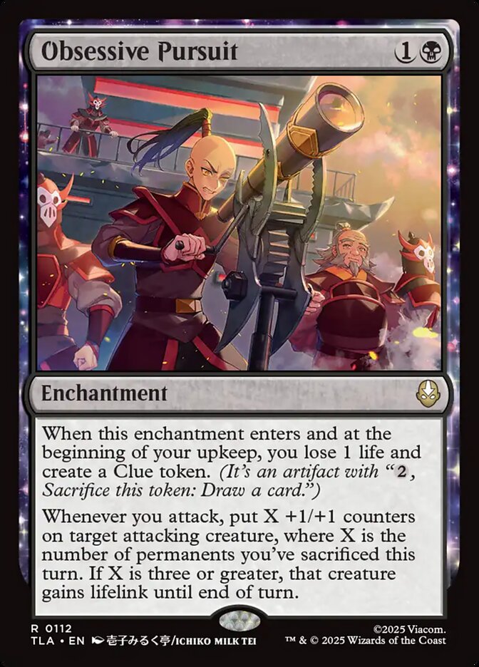 MTG Card Title: Obsessive Pursuit TLA/112