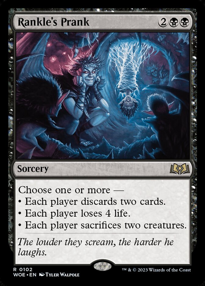 MTG Card Title: Rankle's Prank WOE/102