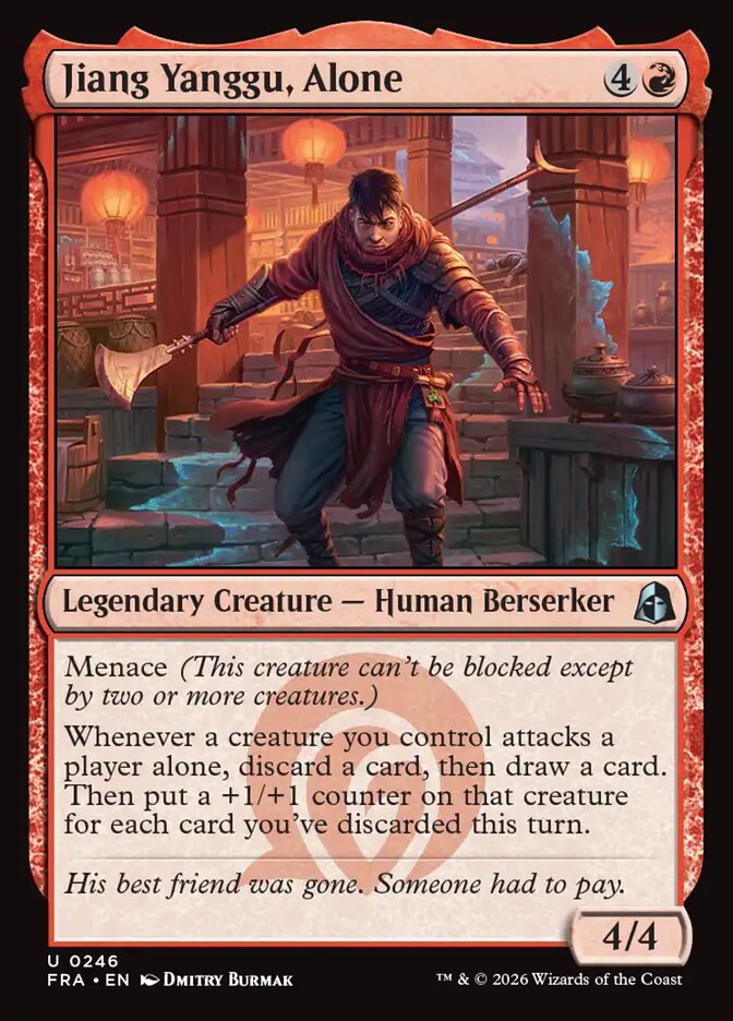 MTG Card Title: Jiang Yanggu, Alone FRA/246