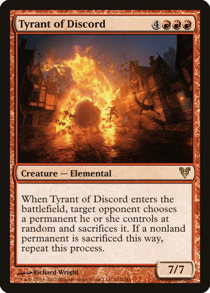 MTG Card Title: Tyrant of Discord AVR/162