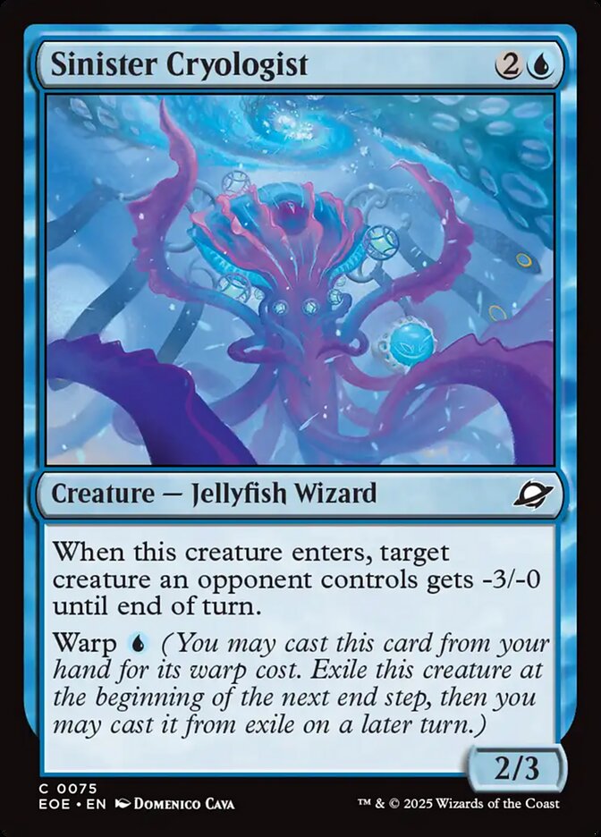 MTG Card Title: Sinister Cryologist EOE/75