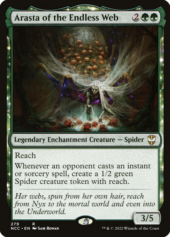 MTG Card Title: Arasta of the Endless Web NCC/279