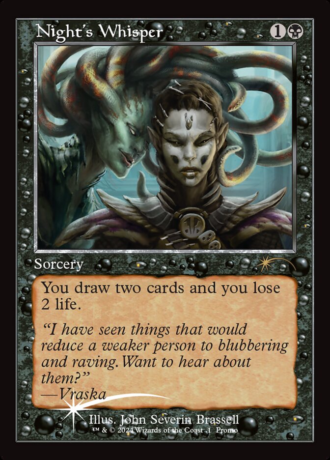 MTG Card Title: Night's Whisper PW24/18