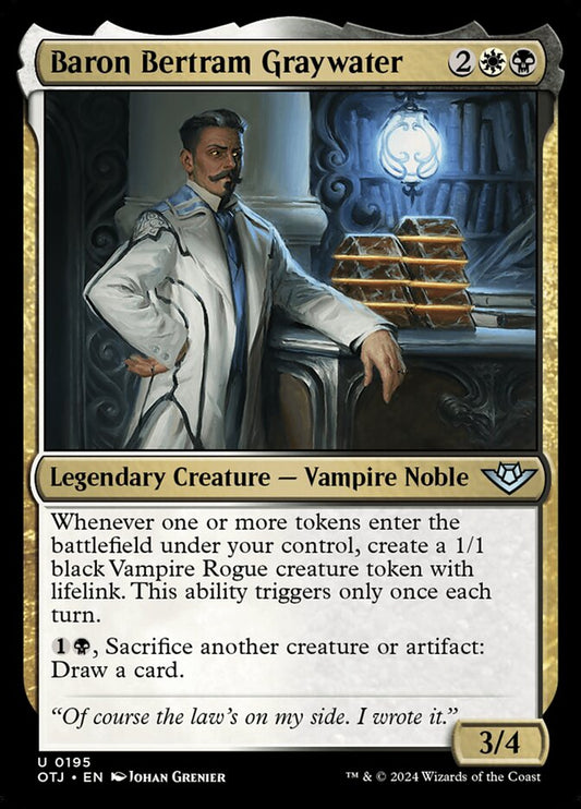 MTG Card Title: Baron Bertram Graywater OTJ/195