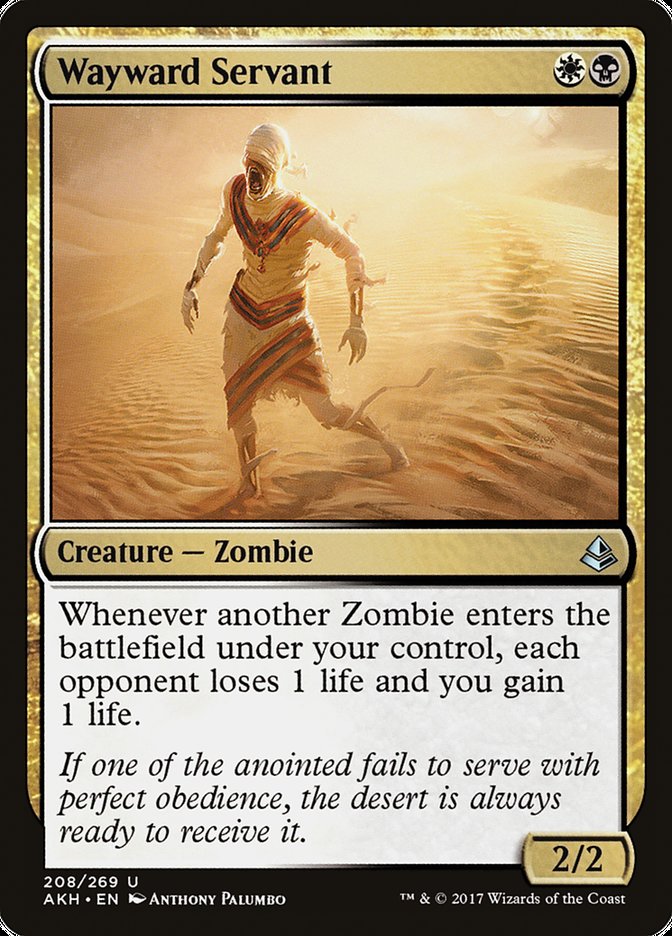 MTG Card Title: Wayward Servant AKH/208